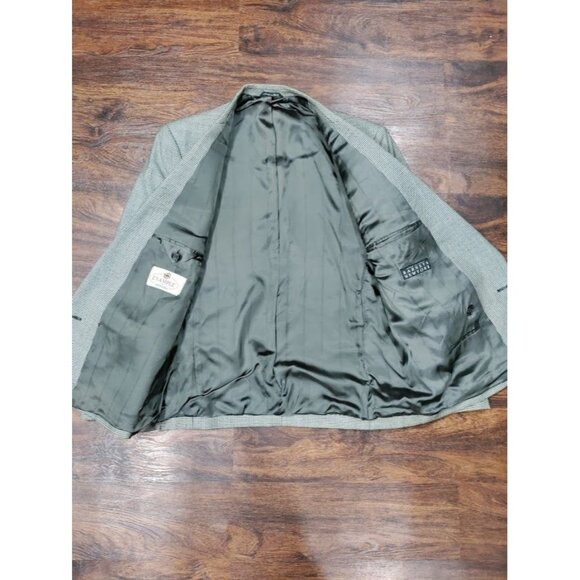 VTG Missoni Wool Long Sleeve Houndstooth Double Breasted Blazer White/Black 38 M - Picture 6 of 16